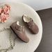 Women's Leather Slide Sandals H-Shaped Strap Flat Sandals Inner Height Increase Genuine Leather Cowhide Versatile Korean Version Fleece Lined Warm Fur_vogvips.com