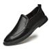 First Layer Casual Leather Shoes Foot Cover Dress Splicing Work Casual Leather Shoes Rubber Non-slip Sole_vogvips.com