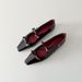 Sheepskin Version Small Square Toe Bow Knot Shallow Mouth Shoes With Inner Height Increase One Strap Silver Mary Jane Shoes_vogvips.com