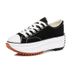 New Classic Shoes Women Thick Bottom,Height Increase,Anti Slip,Thin Breathable Casual Canvas Shoes Spring Autumn Ankle White/Black Sneakers_vogvips.com