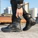 Outdoor High-top Boots Men Anti-slip Warm Plush Thick-soled Durable Ankle Boots Men Casual Comfortable Breathable Hiking Shoes_vogvips.com