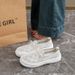 Lightweight Breathable Mesh Flat Sandals For Women • Round Toe • Low Heel • Spring Summer Daily Leisure Wear • Solid Color • PVC Sole_vogvips.com