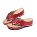 Sandals 2025 Summer New Three Flower Slippers Thick Bottom Drag Clip Toe Beach Flip-flops Women Sandals_vogvips.com