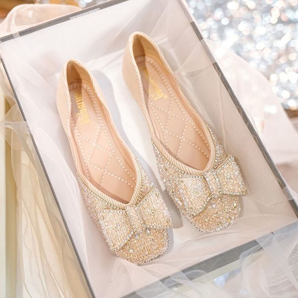 French Flat Bottomed Versatile Casual For Women In 2025, New Small Fragrance Autumn Style Scoop Bean Shoes, Women's_vogvips.com