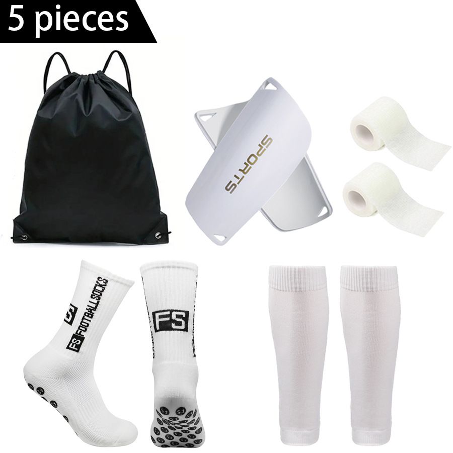 5pcs/set Unisex Professional Game Football Sports Suit Football Anti Slip Socks Sports Socks Calf Guard Bandage Socks Sports Backpack_vogvips.com