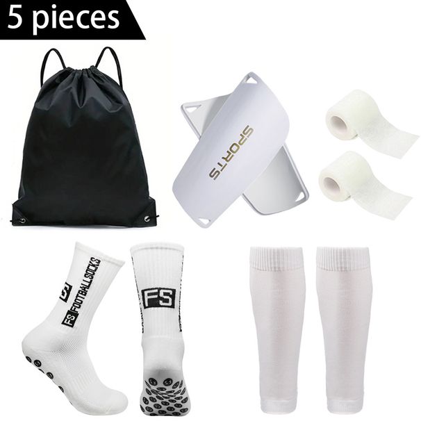 5pcs/set Unisex Professional Game Football Sports Suit Football Anti Slip Socks Sports Socks Calf Guard Bandage Socks Sports Backpack_vogvips.com
