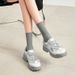 College-tyle Thick-oled Height-increaing Women' Ilver 2026 Pring New Dad Neaker Breathable Veratile Caual_vogvips.com