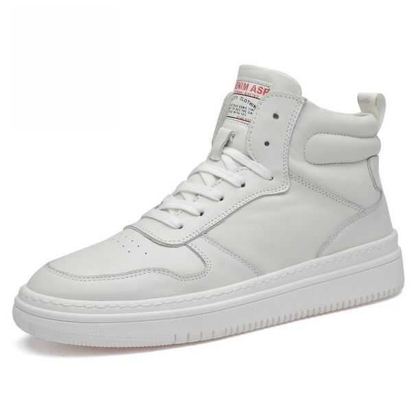 Large Size First-layer Men's Shoes Men's Mid-top Board Shoes Male Students Sports Casual Shoes_vogvips.com