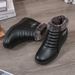 Winter Fleece-Lined Mom Cotton Shoes Warm Middle-Aged And Elderly Grandma Short Dropshipping Thickened Flat Snow Boots_vogvips.com