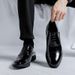 New British Style Business Dress Leather Shoes, Men's Three Joint Black Soft Top Groom's Wedding Shoes 8114-R_vogvips.com
