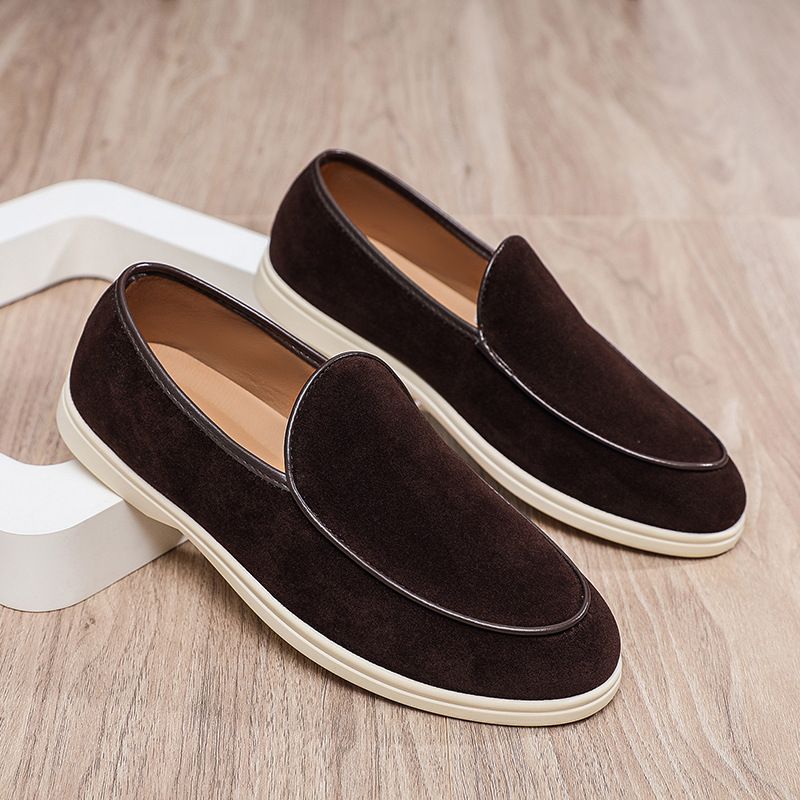 SHLIANG Men's Shoes Retro British Style Slip-On Loafers Casual Soft Bottom Lazy Man's Shoes Breathable Round Toe Non-Leather Plus Size Y0666_vogvips.com