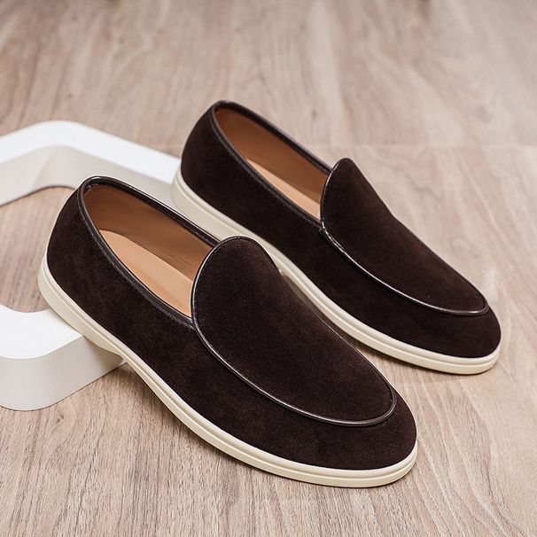 SHLIANG Men's Shoes Retro British Style Slip-On Loafers Casual Soft Bottom Lazy Man's Shoes Breathable Round Toe Non-Leather Plus Size Y0666_vogvips.com