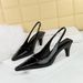 2A06 Style Minimalist High Heels, Shallow Mouth, Small Square Toe, Metallic Women's Shoes With Hollowed Out Strap And_vogvips.com