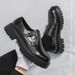 ShoeVault Summer New Derby Men, Large Leather Trendy Low-top Casual Shoes, Thick-soled Height-increasing Slip-on Shoes With Side_vogvips.com