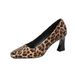 2026 Plus Size Wide High Heels 41-43 Genuine Leather Cushion Air Cotton Shallow Square Toe Sexy Daily Commuting Shoes_vogvips.com