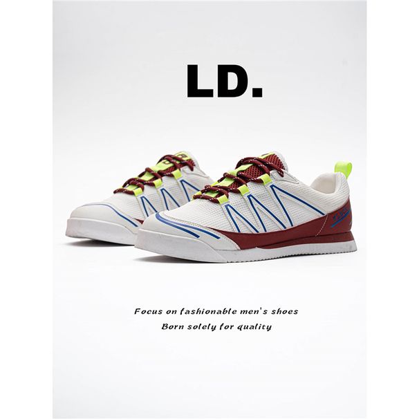 Lightweight Men's Sneakers For Summer, Breathable Casual In Black White Color CombinatiNew, Lace-Up, FashiNewable And_vogvips.com