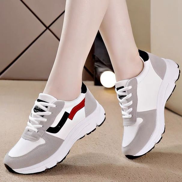 Women's New Spring And Autumn Leather Sneakers, White For Female Students, Korean Style Versatile Flat Casual Shoes,_vogvips.com