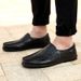 Genuine Leather Men Casual Luxury Brand 2025 Mens Loafers Moccasins Breathable Slip On Black Driving Shoes Plus Size_vogvips.com