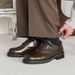 ShoeVault Square Toe Business Derby Height Increasing Winter Fleece Lined British Style Leather Casual Shoes For Men And Women_vogvips.com