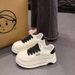 STRIDEO Thick-soled Sports And Leisure Shoes Women's Popular Comfortable And Versatile Soft-soled White Shoes Heightening Board Shoes Are Not Tiring_vogvips.com