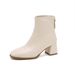 Small Women's Boots313233Chunky Square Toe Ankle Autumn Winter 2023 New Versatile Fashion High Heel Boots Size 34_vogvips.com