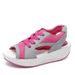 Plus Size Summer Platform Sandals With Thick Soles And Lace Up Design, Size 43, Purple_vogvips.com