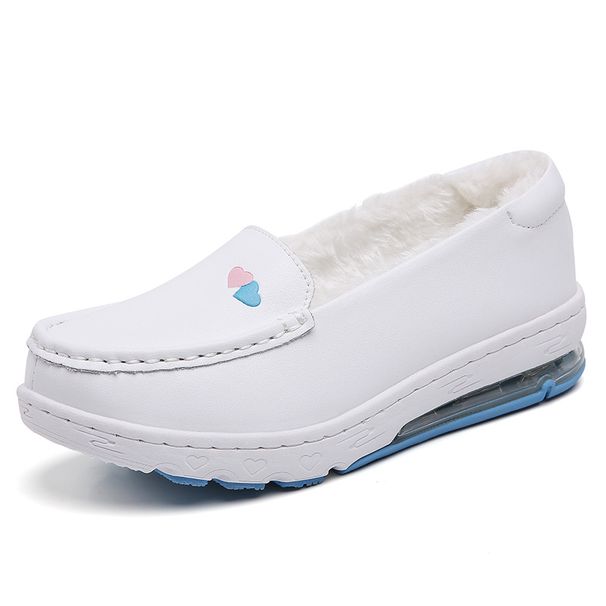 Air Cushion Nurse Shoes Women's Autumn And Winter Soft Sole White Thick Sole Breathable Non-slip Small White Shoes_vogvips.com