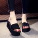Vacation Beach Simple New Korean Style Versatile Outer Wear Fashionable Platform Thick-Soled Slippers For Women_vogvips.com