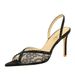 Women's Stiletto Heel Pumps High Fashion Banquet Sandals Rhinestone Embellished Lace Mesh Open Back Strap Peep Toe Design_vogvips.com