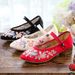 Wooden Sole Square Follow-up Coarse Heel Women's Embroidered Cloth Shoes, Spring And Autumn Style Pointed Fashion M Ü_vogvips.com