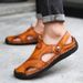 Khaki 898 Large Sandals, Beach Tourism, Outdoor Leisure, Half Pallet Set, Men's Sandals_vogvips.com