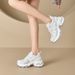 Inner Height Increase, Small Stature, Breathable Dad Shoes, Women's 2025 Summer New Thick Sole, Versatile Casual Mesh_vogvips.com