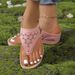 2025 Women's Summer With Clip On Feet, New Oversized Hollow Metal Thick Soled Cool Slippers For Women_vogvips.com
