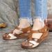 2026 Cross-border Plus Size In-Stock European And American Casual Wedge Flat Color-Block Velcro Sandals For Women,_vogvips.com