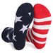 New American Flag Independence Day gift printed cotton men's and women's mid-tube socks_vogvips.com