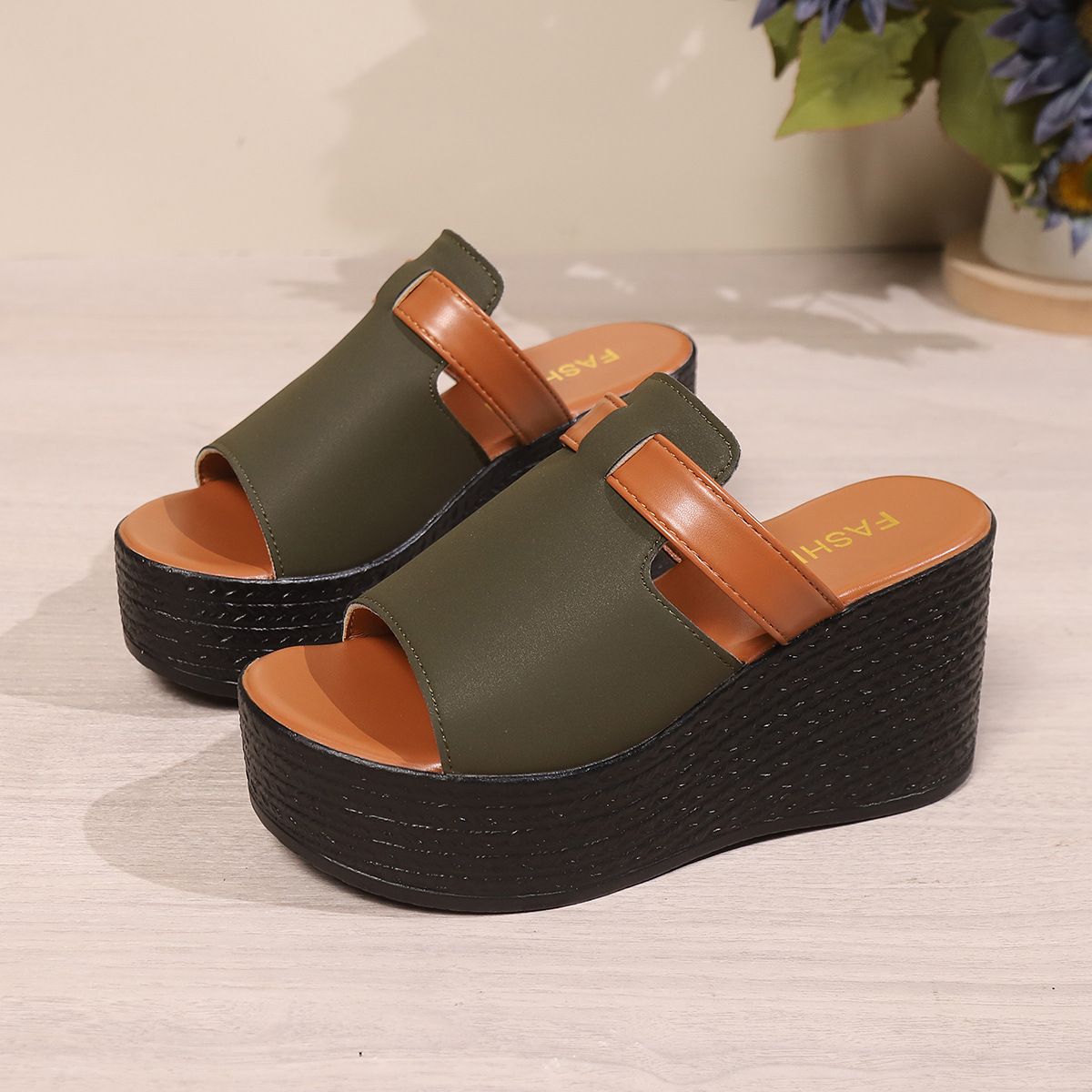 Women's Color Block Wedge Sandals Platform Summer Style Size Inclusivity 34-43_vogvips.com