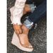Sandals 2025 Women's Summer Plus New Peep Toe Wedge Straw Woven Shoes Size 43_vogvips.com