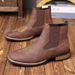 European Warm Series R003 Embroidered Slip-On Men's Martin Boots_vogvips.com