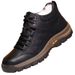 New Sports Comfortable Hiking Winter Men's Fleece-Lined Leather High-Top Casual Shoes_vogvips.com