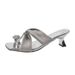 26SS Stunning French Style Sandals For Women Summer Outdoor Wear Internet Celebrity Pigeon Egg Rhinestone Match Skirt Hi_vogvips.com