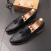 Euro Step Summer British Style Slip-On Tassel For Men Korean Version Height-Increasing Carved Brogue Men's Trendy Business Leather_vogvips.com