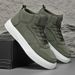 Sneakers, Spring High-Top Skate Shoes For Outdoor Sports, Lace-Up, Large Size, Comfortable And Easy To Wear_vogvips.com