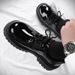 Men's Glossy Patent Leather Derby Shoes British-Style Round-Toe Boots Comfortable Formal/Casual Office Footwear For Wide Feet_vogvips.com