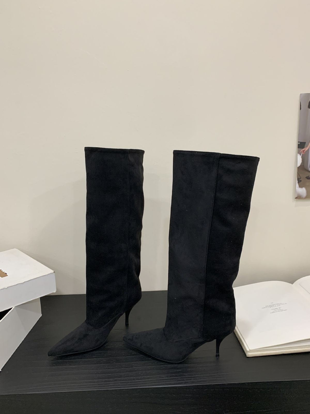 178-1~ Heel French Pointed Toe Over-the-Knee Women's 2025 Autumn New High Tube Slouch Boots_vogvips.com
