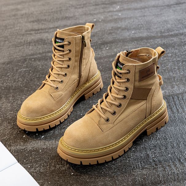 Genuine Martin For Women 2025 Spring Summer Suede Leather Camping Tactical Work Hiking Mountaineering Motorcycle_vogvips.com