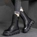 2025 Foreign Trade Cross-Border Martin With Fleece Lining, Thickened Mid-Calf Boots, Thick Sole Snow Boots For Women_vogvips.com