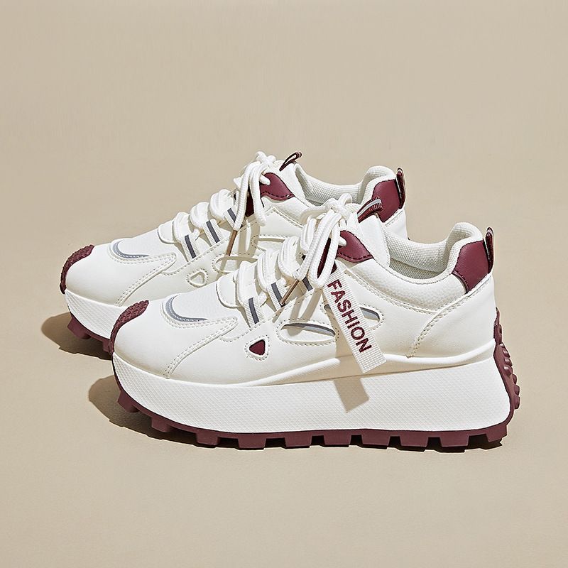 Korean-style New Dad Sneakers For Women, 2026 Spring, Student Sports Running Casual Street Style, Thick-soled_vogvips.com