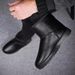 SHLIANG New Winter Snow Boots Men High Top Fluffy Boots High Quality Waterproof Leather Boots Fashion Outdoor Men Non-Slip Ankle Boots X0080_vogvips.com