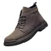 Men's New Casual Short British Style Canvas Mid Cut Workwear Boots, Men's Martin Boots_vogvips.com