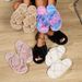 Furry For Women, Autumn And Winter, Outdoor Non-Slip Indoor Thick Sole Home Fuzzy Maternity Cotton Slippers_vogvips.com